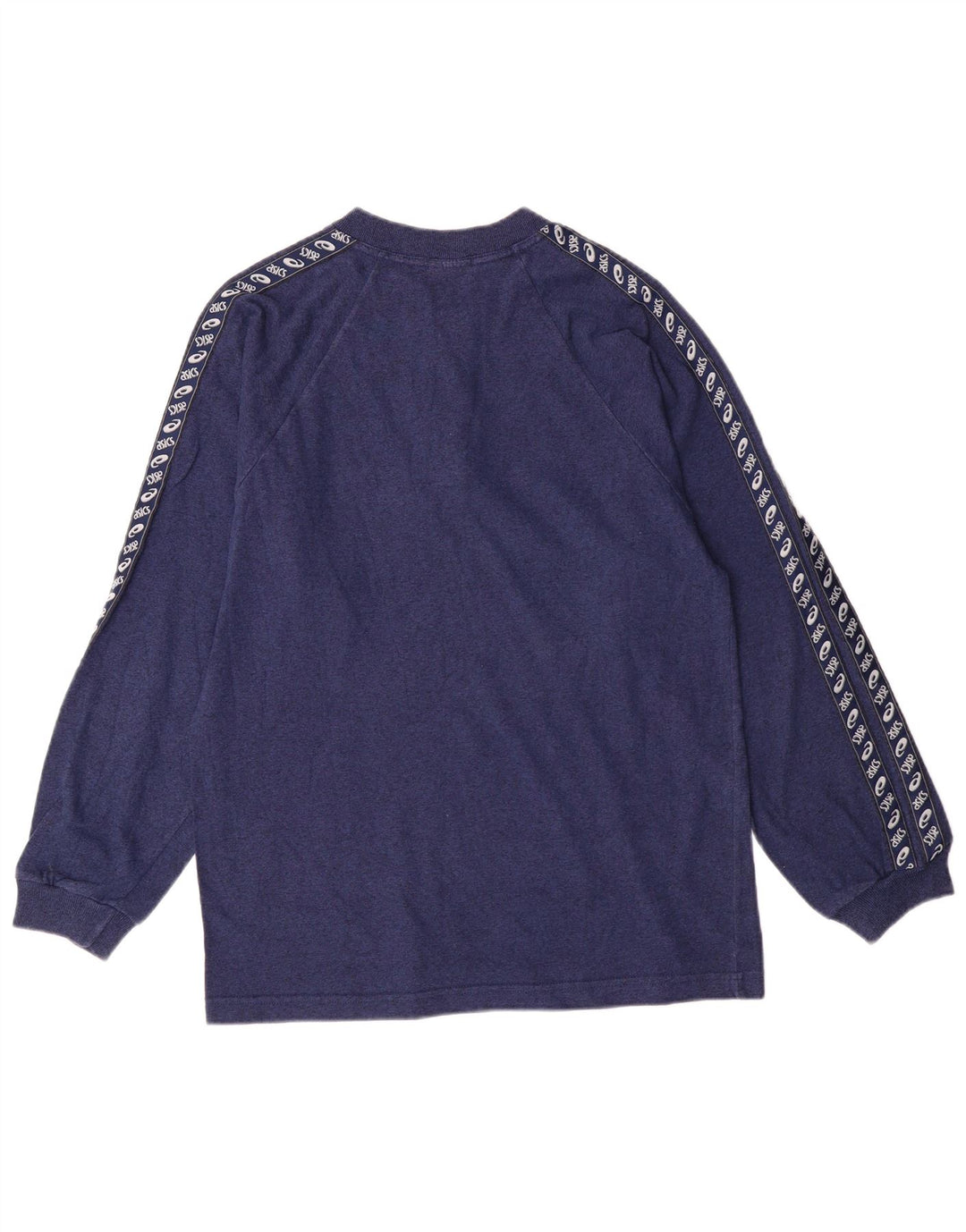 Asics Herren-Oberteil, langärmelig, mittelblau, Baumwolle