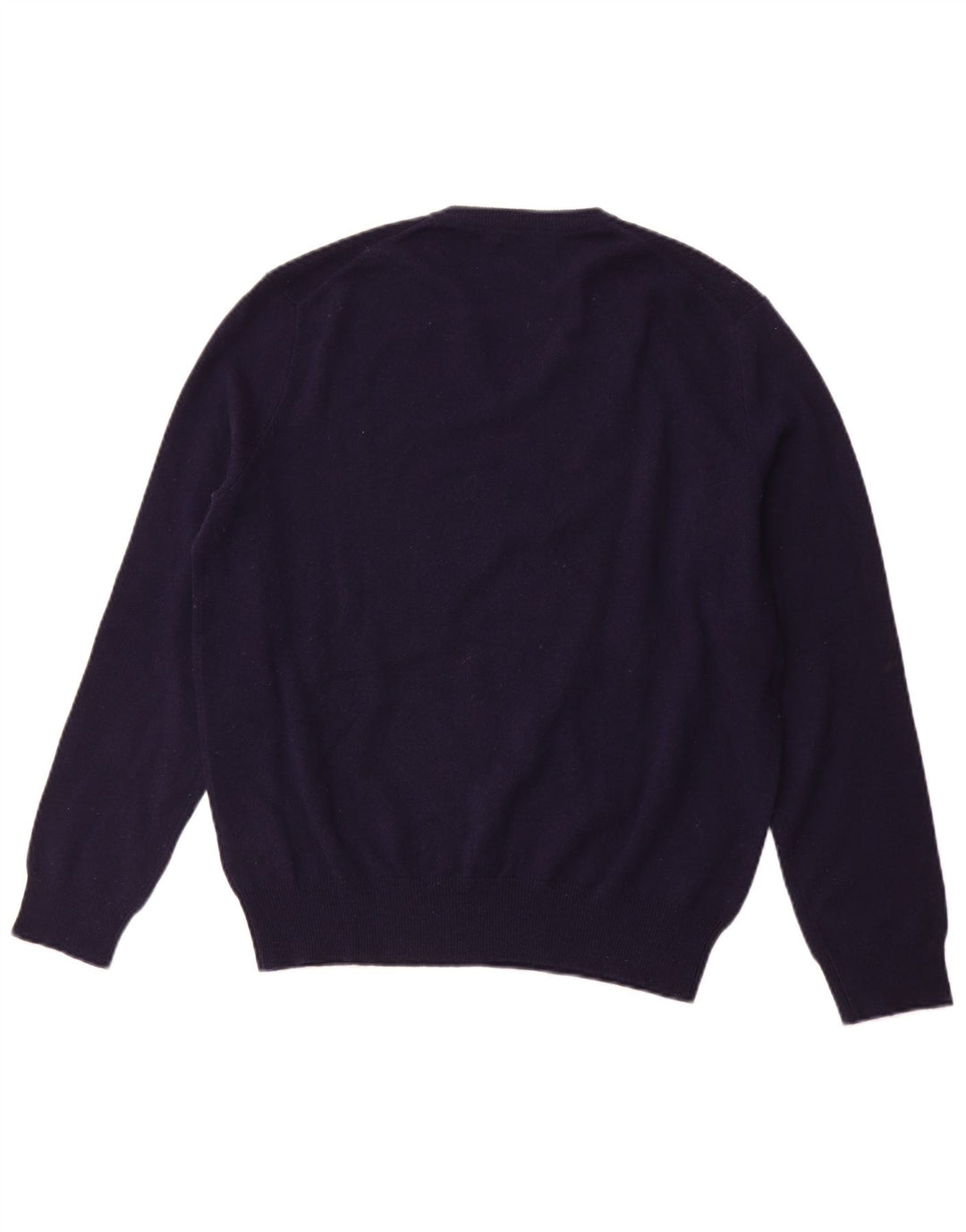 POLO RALPH LAUREN Herren-Pullover mit V-Ausschnitt, mittelmarineblaue Merinowolle