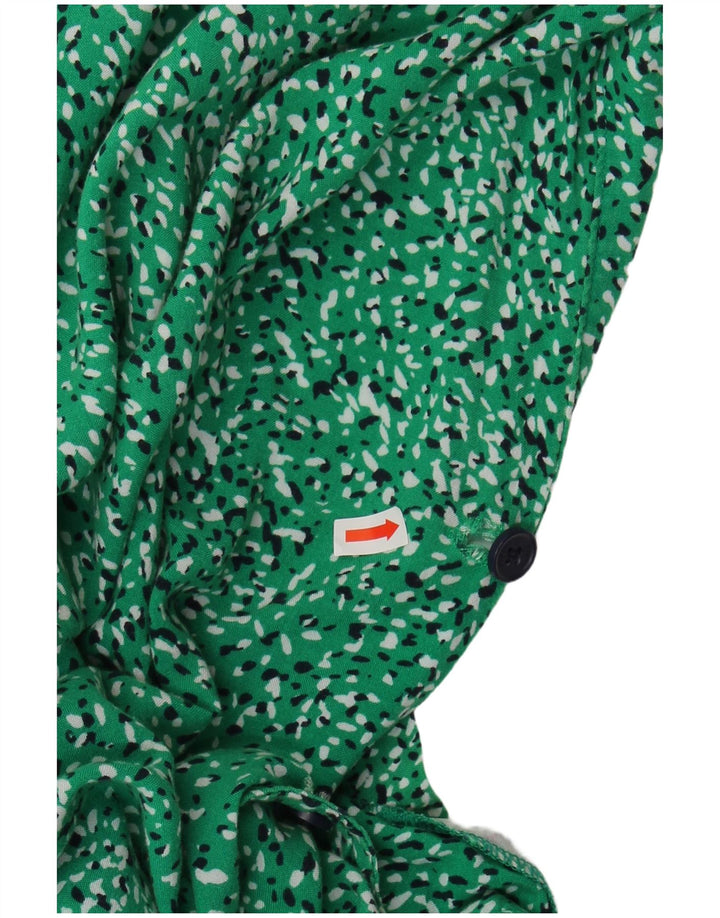 JOULES Damen-Hemdkleid mit kurzen Ärmeln, UK 18, XL, grün gepunktete Viskose