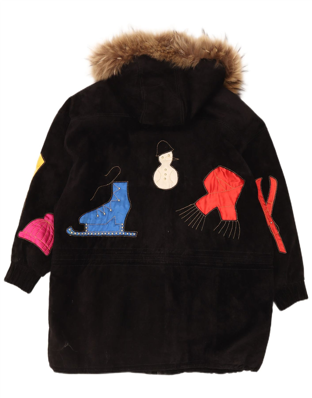 DINO' Z Damen Übergroßer Windjacke mit Kapuze, UK 14, Mittelschwarz