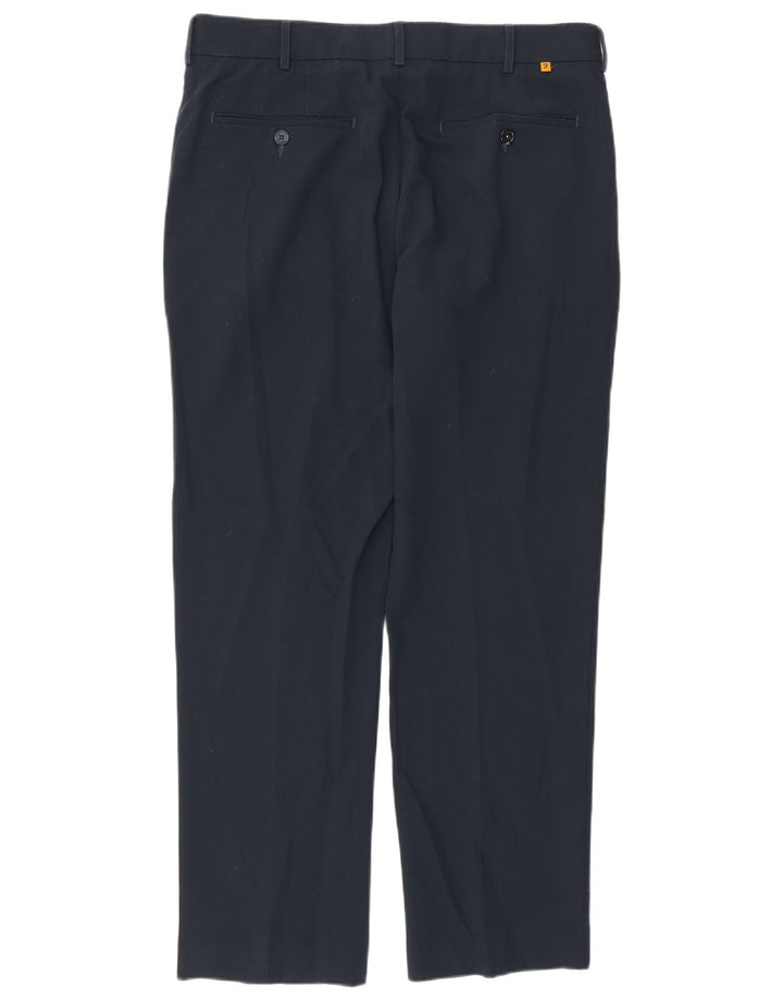 Farah Herren-Freizeithose, gerade, W34, L29, Marineblau, Polyester