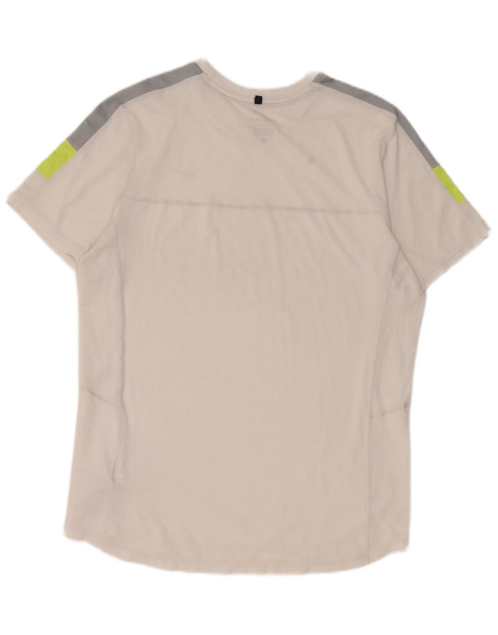 Nike Herren Dri Fit T-Shirt-Oberteil Mittelweißes Colourblock-Polyester