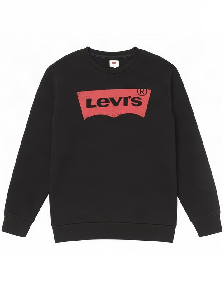 Levi's Herren-Sweatshirt mit Grafik, groß, aus schwarzer Baumwolle