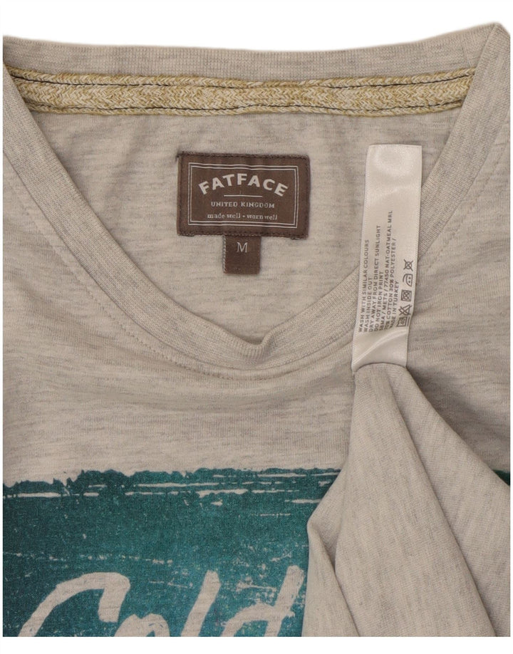 Fat Face Herren-T-Shirt mit Grafik, mittelgraue Baumwolle
