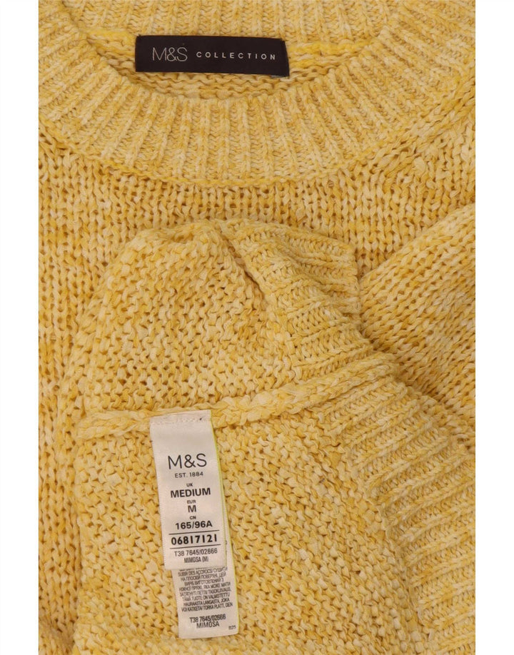 Marks & Spencer Damen-Pullover mit Rundhalsausschnitt, Gr. 14, Mittelgelb