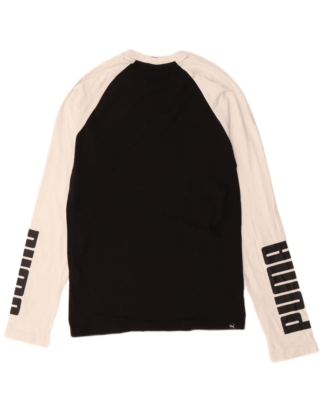Puma Herren Graphic Top Langarm Small Schwarz Baumwolle