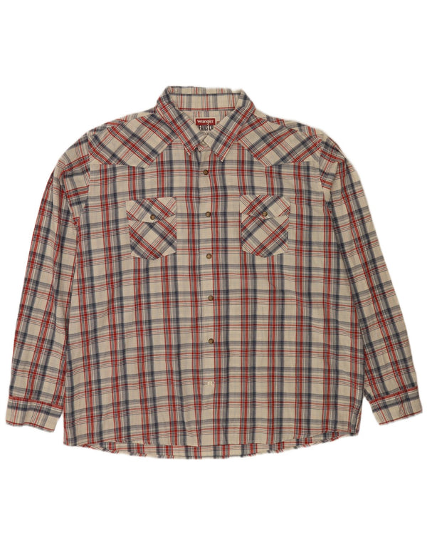 Wrangler Herrenhemd 3XL Mehrfarbig kariert aus Baumwolle