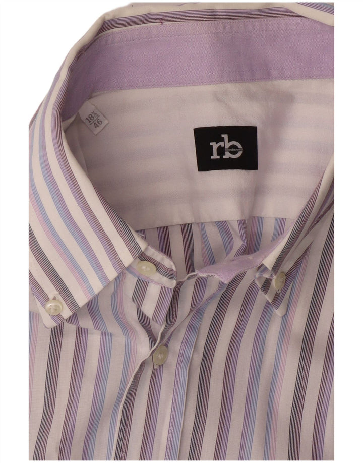 Roccobarocco Herrenhemd Größe 46 18 1/2 XL Mehrfarbig gestreift