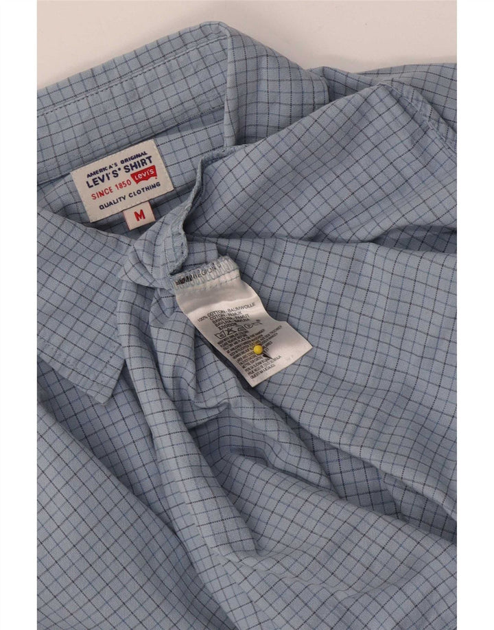 Levi's Herrenhemd aus mittelblauer, karierter Baumwolle