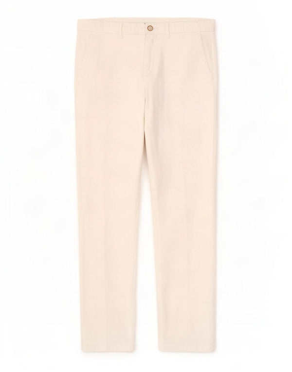 Massimo Dutti Herren Slim Fit Chinohose EU 38 Small W28 L30 Weiß