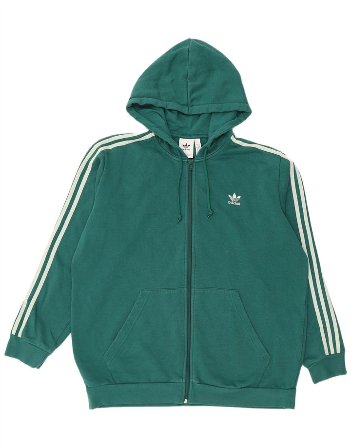 ADIDAS Herren Zip Hoodie Pullover XL Grüne Baumwolle