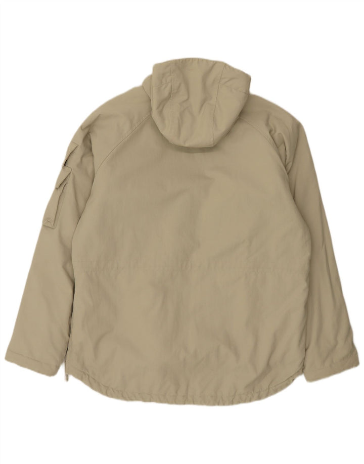Woolrich Herren-Anorakjacke mit Kapuze, UK 38, mittlerer Khaki-Farbblock