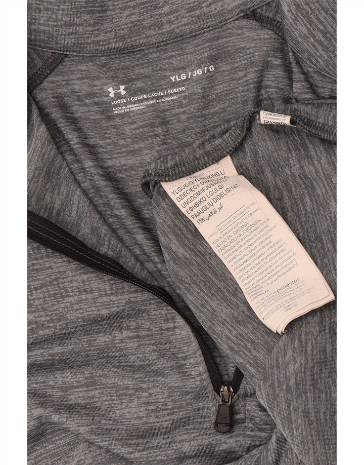 UNDER ARMOUR Pullover-Trainingsanzug für Jungen, 11–12 Jahre, Größe L, Grau, Nadelstreifen