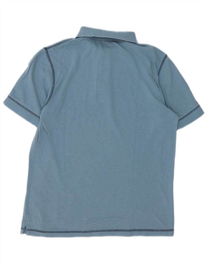 Sun68 Herren-Poloshirt aus mittelblauer Baumwolle