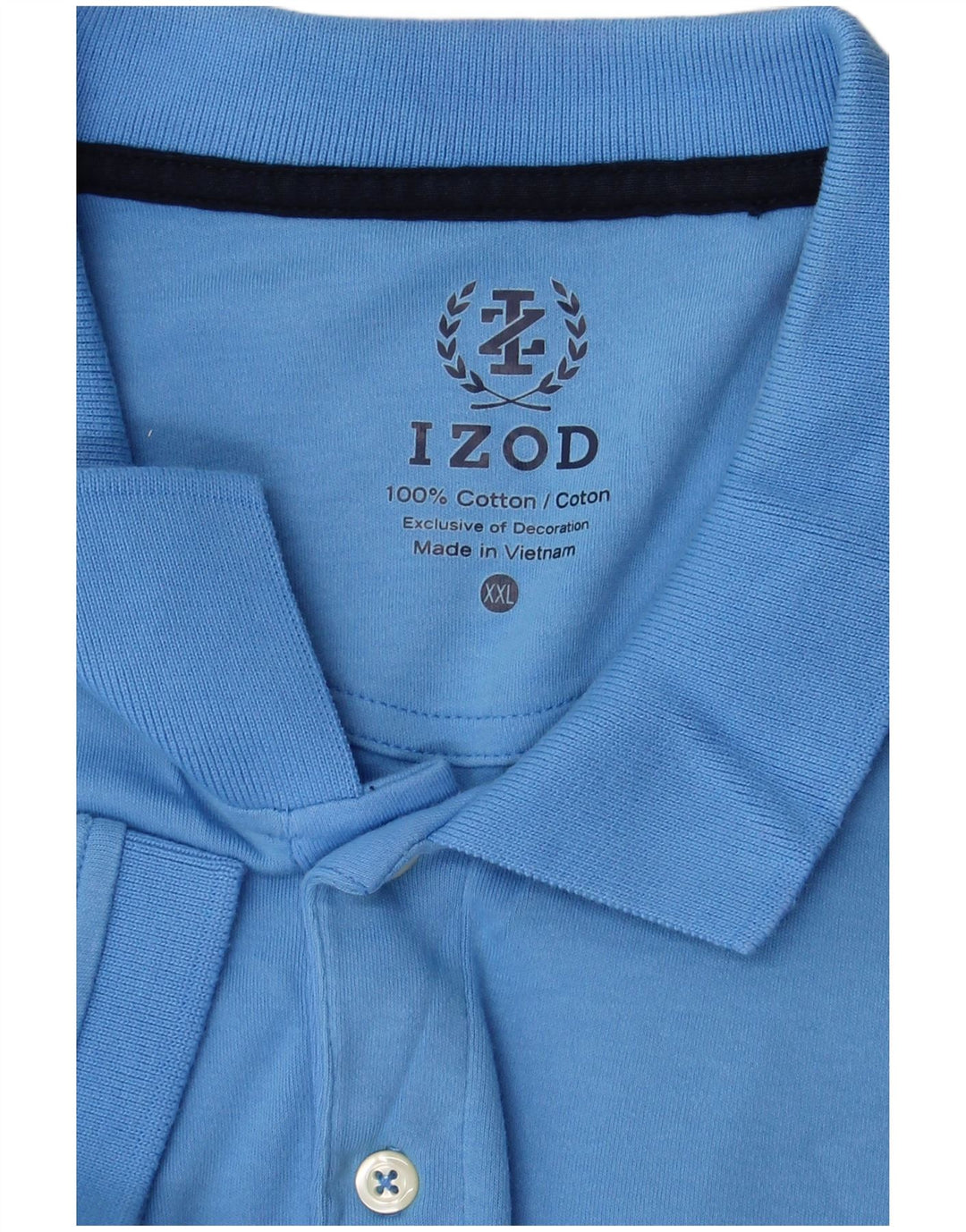 Izod Herren Poloshirt 2XL Blau Baumwolle