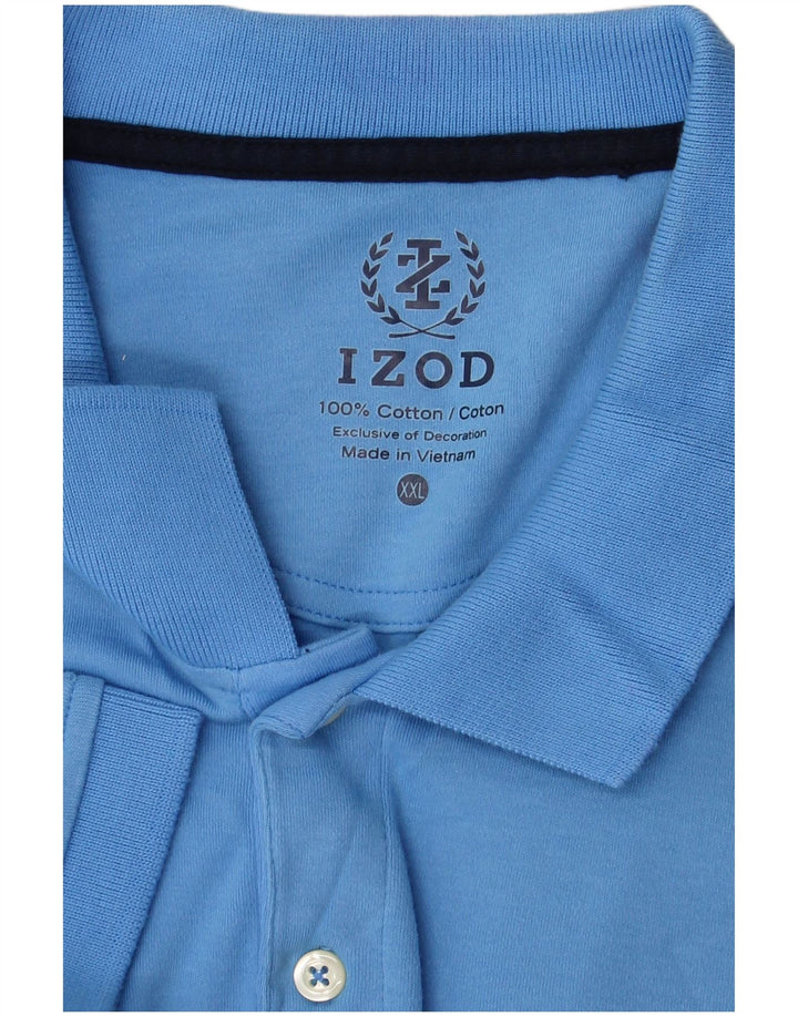 Izod Herren Poloshirt 2XL Blau Baumwolle