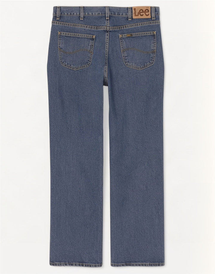 Lee Herren Straight Jeans W38 L32 Blaue Baumwolle