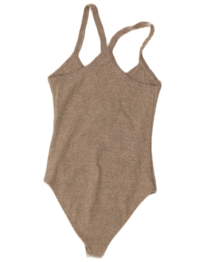 Ärmelloser Damen-Body von Zara, Größe S, Größe S, Grau, Baumwolle