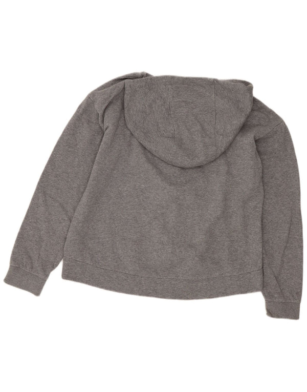 Nike Mädchen-Kapuzenpullover mit Standard-Passform und Reißverschluss, 13–14 Jahre, XL, graue Baumwolle