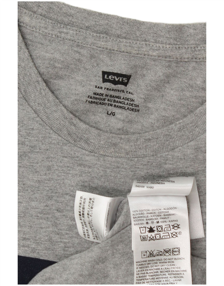 Levi's Herren-T-Shirt mit Grafik, groß, grau gesprenkelte Baumwolle