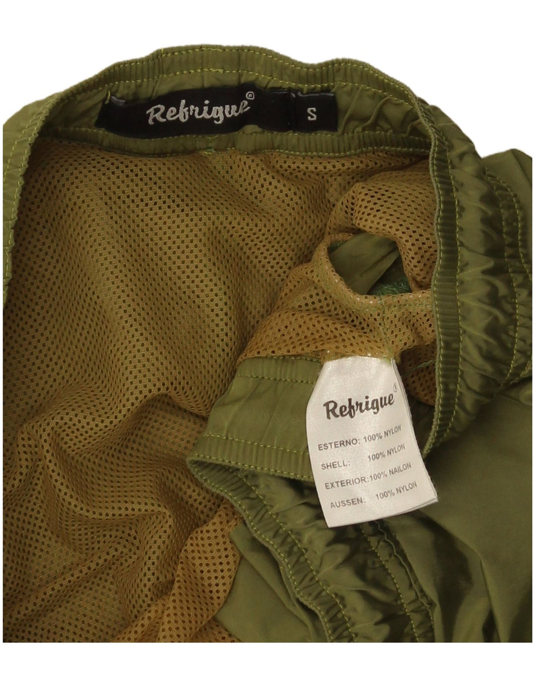 Refrigue Herren-Badeshorts, klein, grünes Nylon