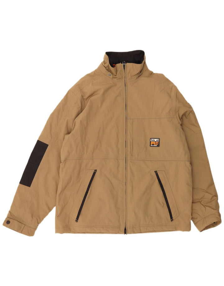 Timberland Herren Bomberjacke UK 40 Large Beige Colourblock Polyamid