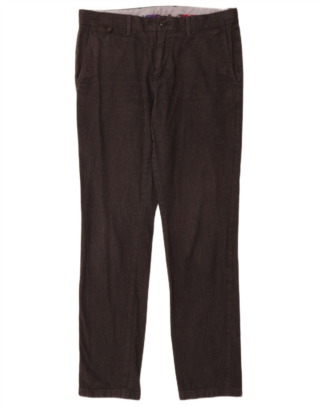 TOMMY HILFIGER Herren Slim Chinohose W32 L32 Graue Baumwolle