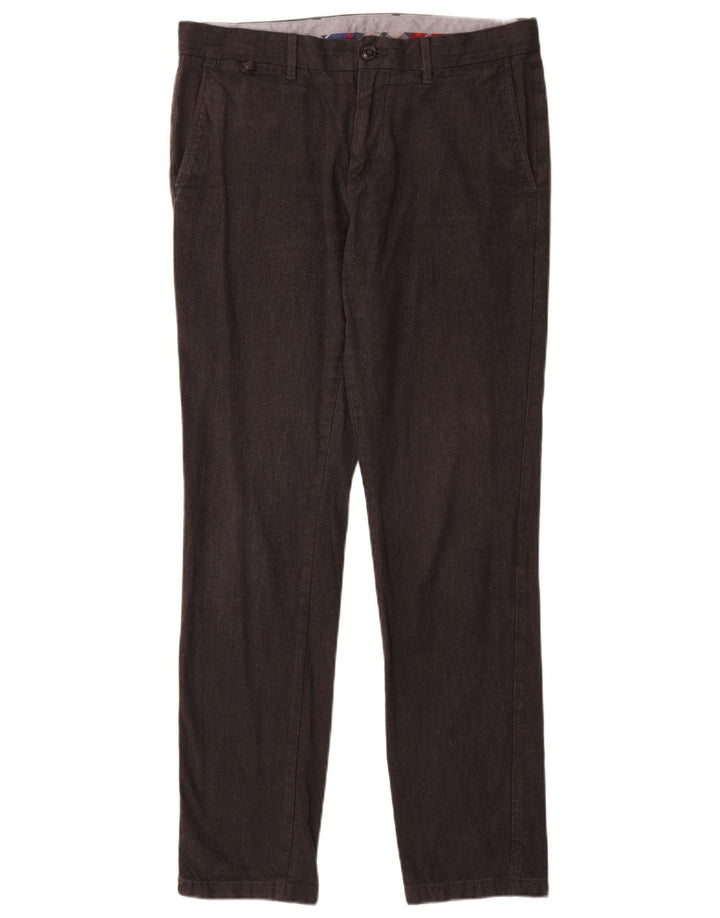 TOMMY HILFIGER Herren Slim Chinohose W32 L32 Graue Baumwolle