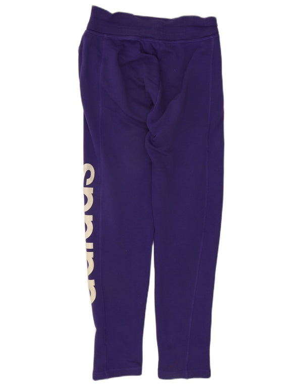Adidas Damen Climalite Graphic Trainingshose UK 4/6 XS Lila Baumwolle