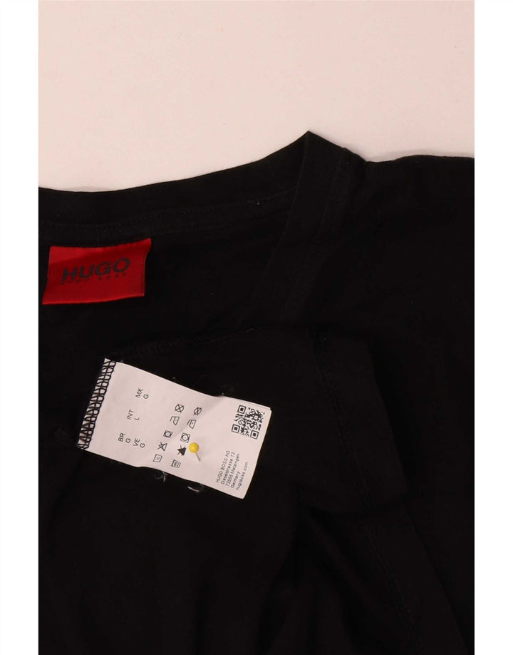 Hugo Boss Herren T-Shirt Top Large Schwarz Baumwolle