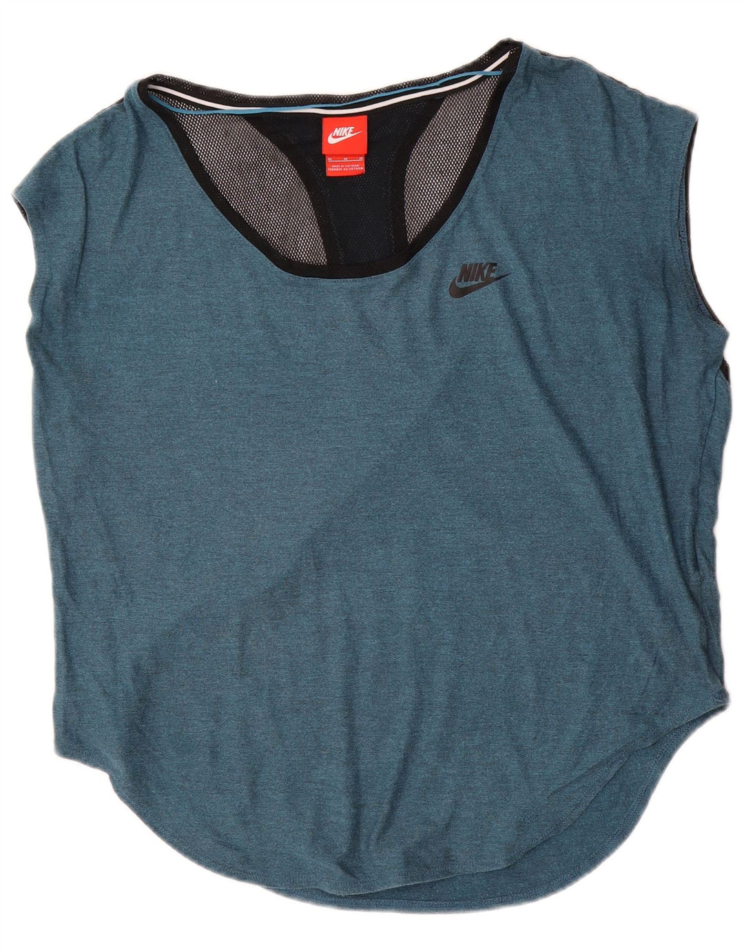 Nike Damen-Oberteil in Übergröße, UK 14, Mittelblau, Farbblock-Modal