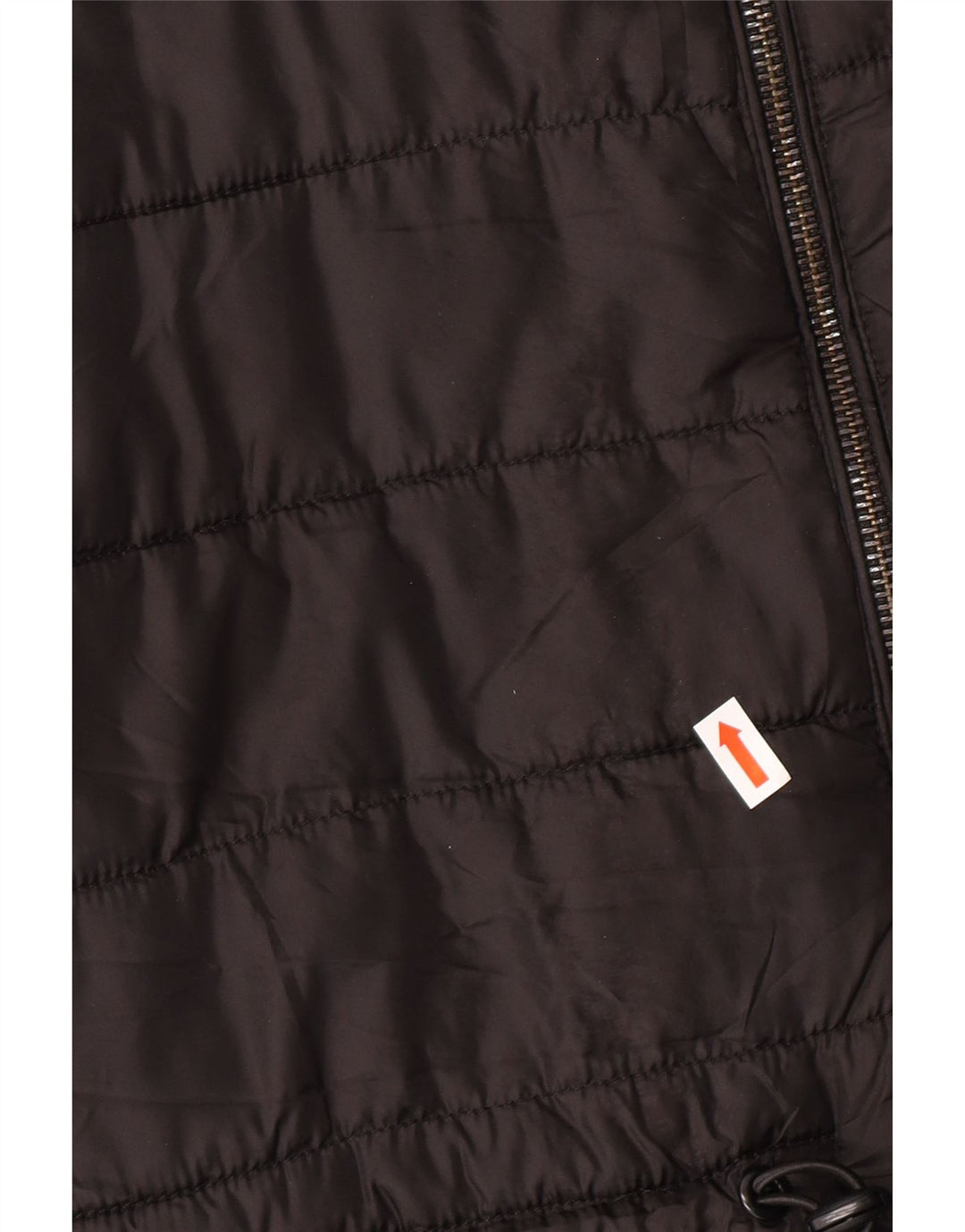 ZARA Damen Wattierte Jacke mit Kapuze UK 10 Small Schwarz Polyester