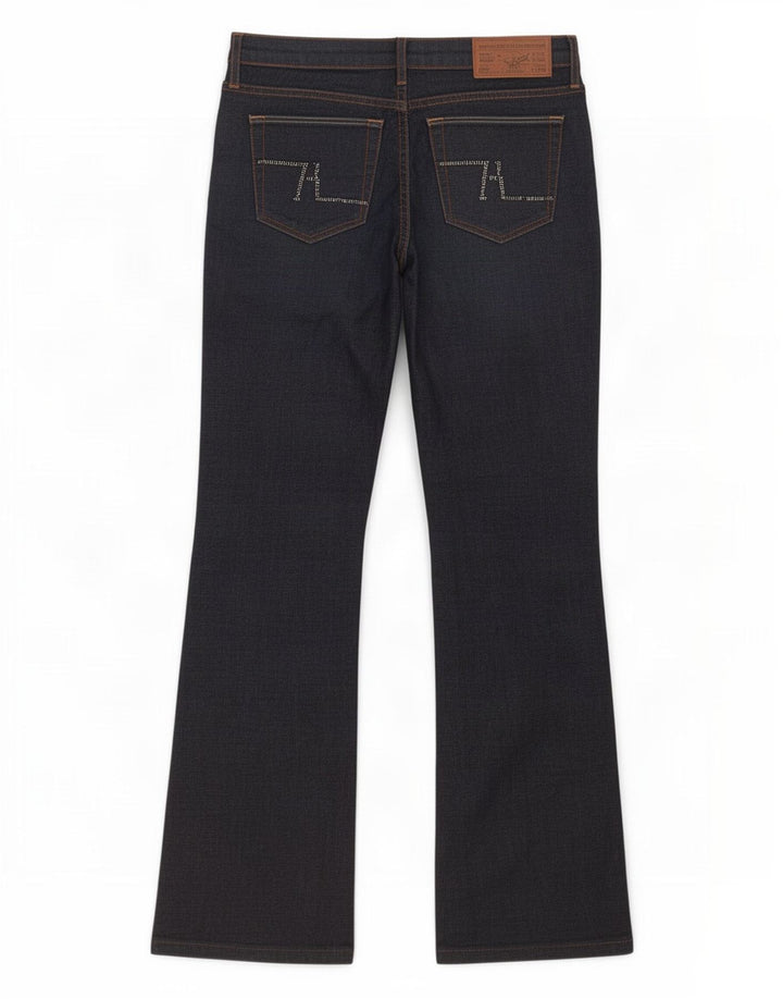Zara Damen Bootcut Jeans EU 38 Medium W28 L29 Marineblau Baumwolle
