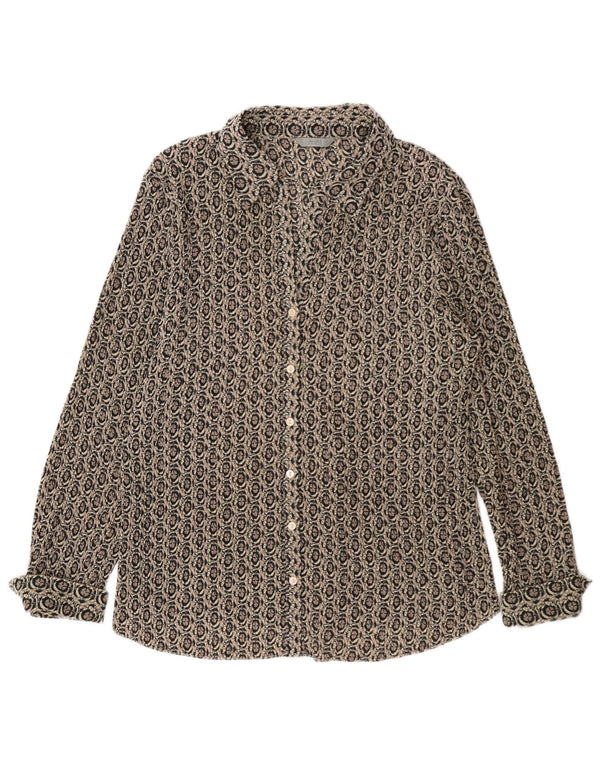 Marks & Spencer Damen formelles Hemd UK 18 XL grau geometrisch