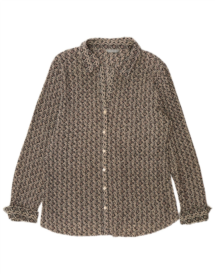 Marks & Spencer Damen formelles Hemd UK 18 XL grau geometrisch