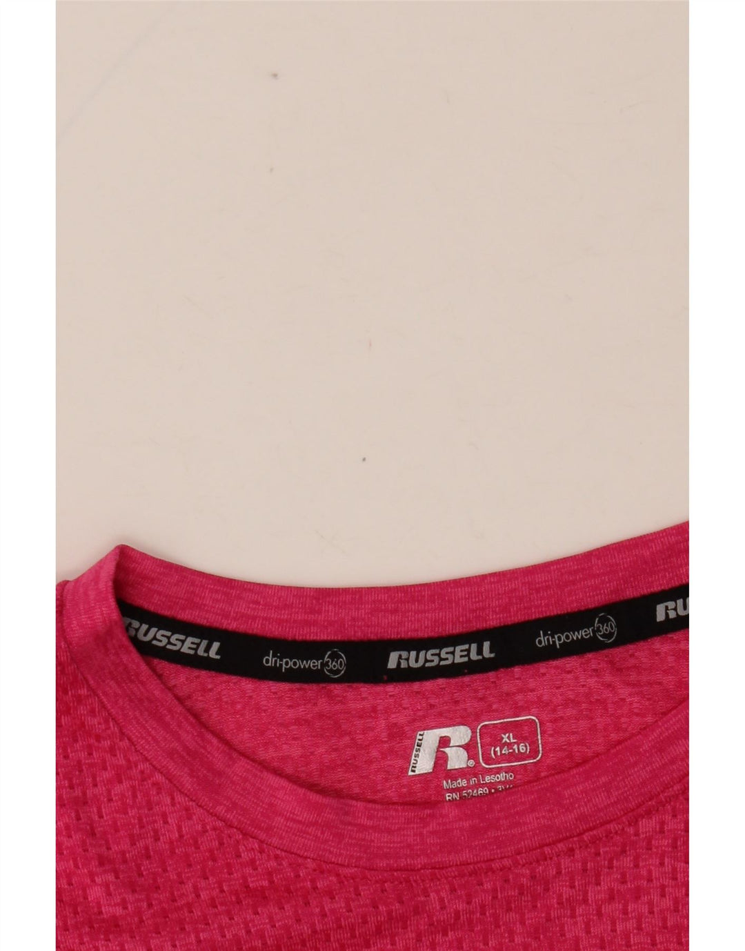 RUSSELL ATHLETIC Mädchen Dri Fit T-Shirt Top 14–15 Jahre XL Rosa