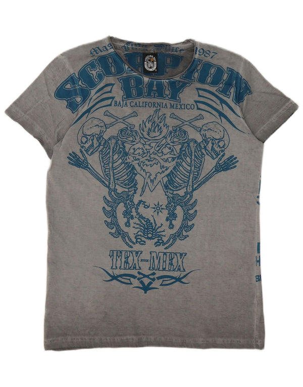 Scorpion Bay Grafik-T-Shirt für Jungen, 12–13 Jahre, XL, graue Baumwolle