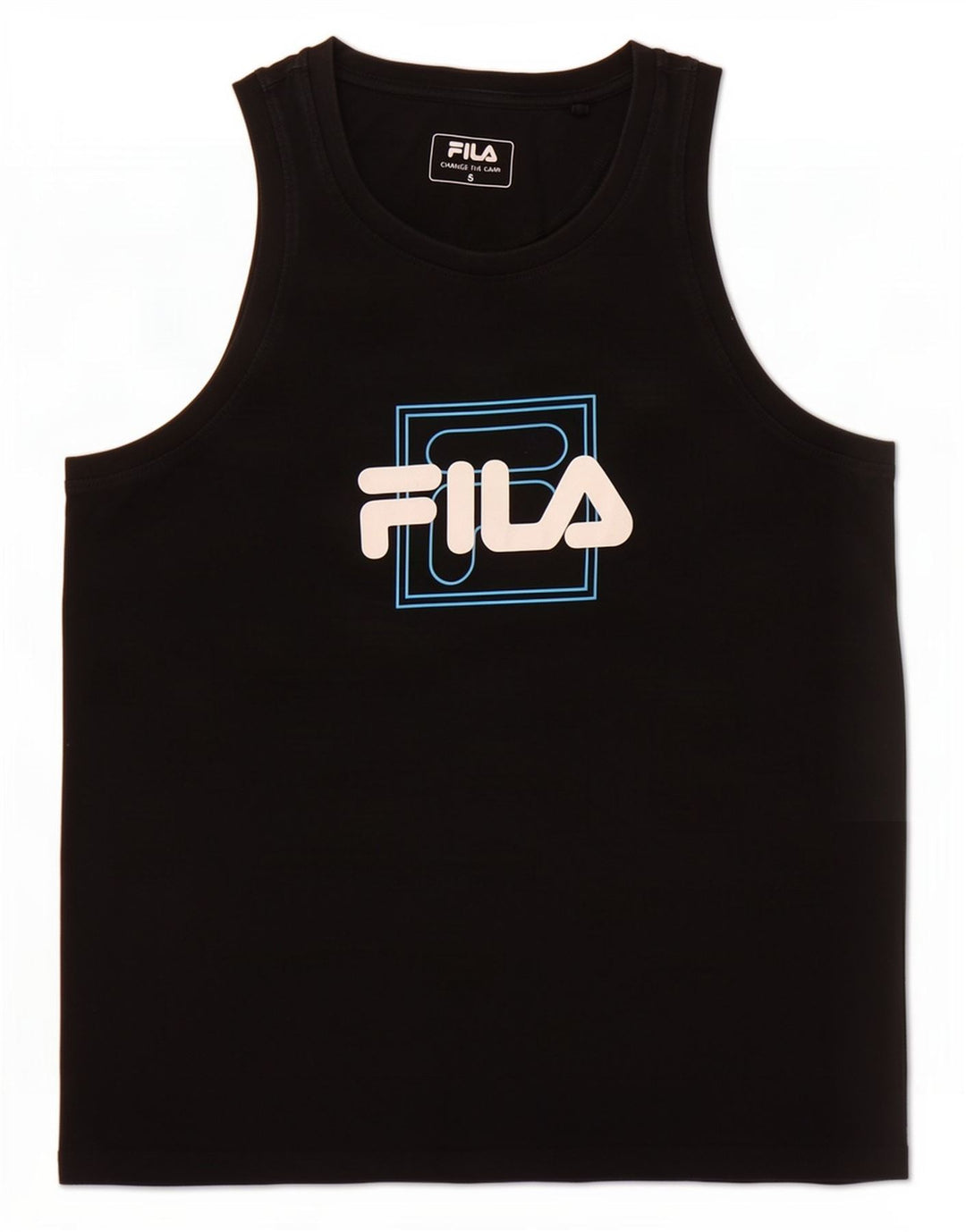Fila Damen Graphic Vest Top UK 10 Small Schwarz