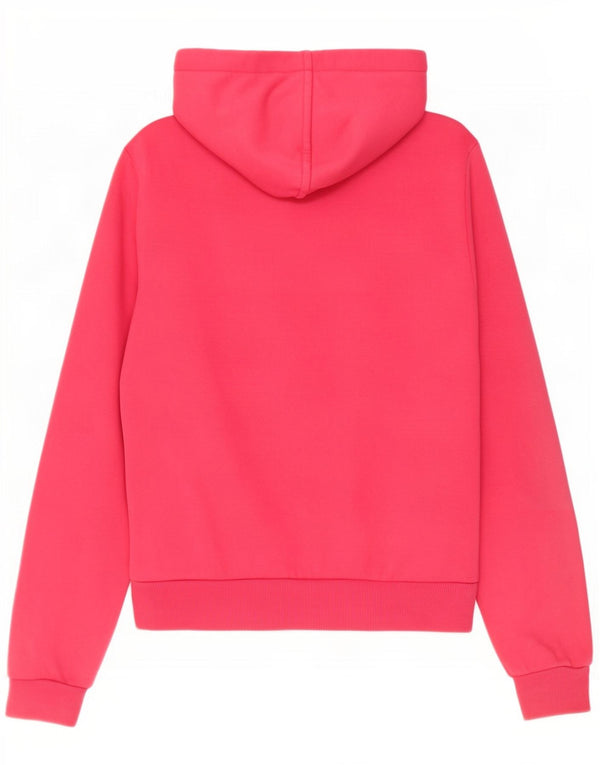 Puma Damen Zip Hoodie Pullover UK 10 Small Rosa Baumwolle
