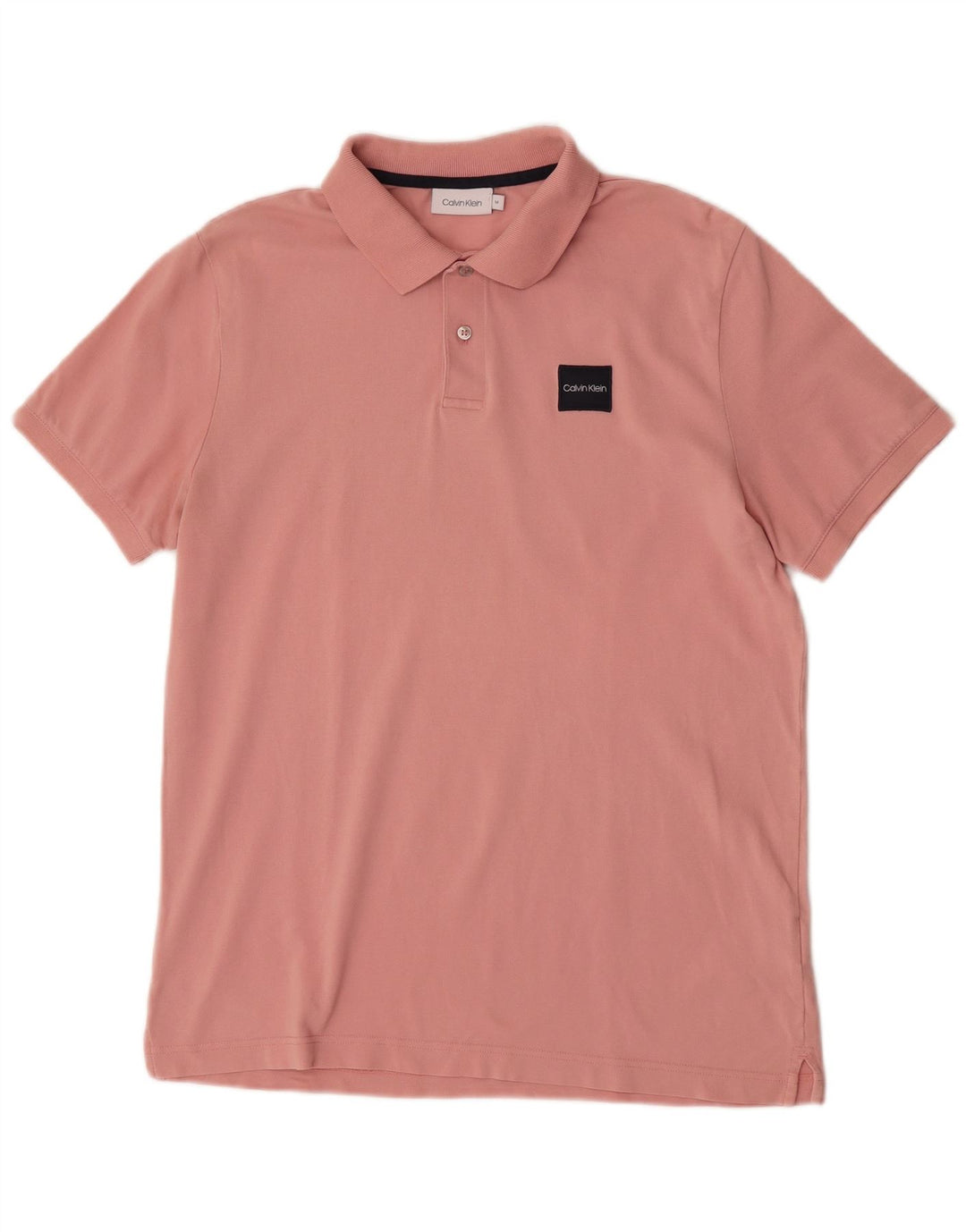 Calvin Klein Herren-Poloshirt aus mittelrosa Baumwolle