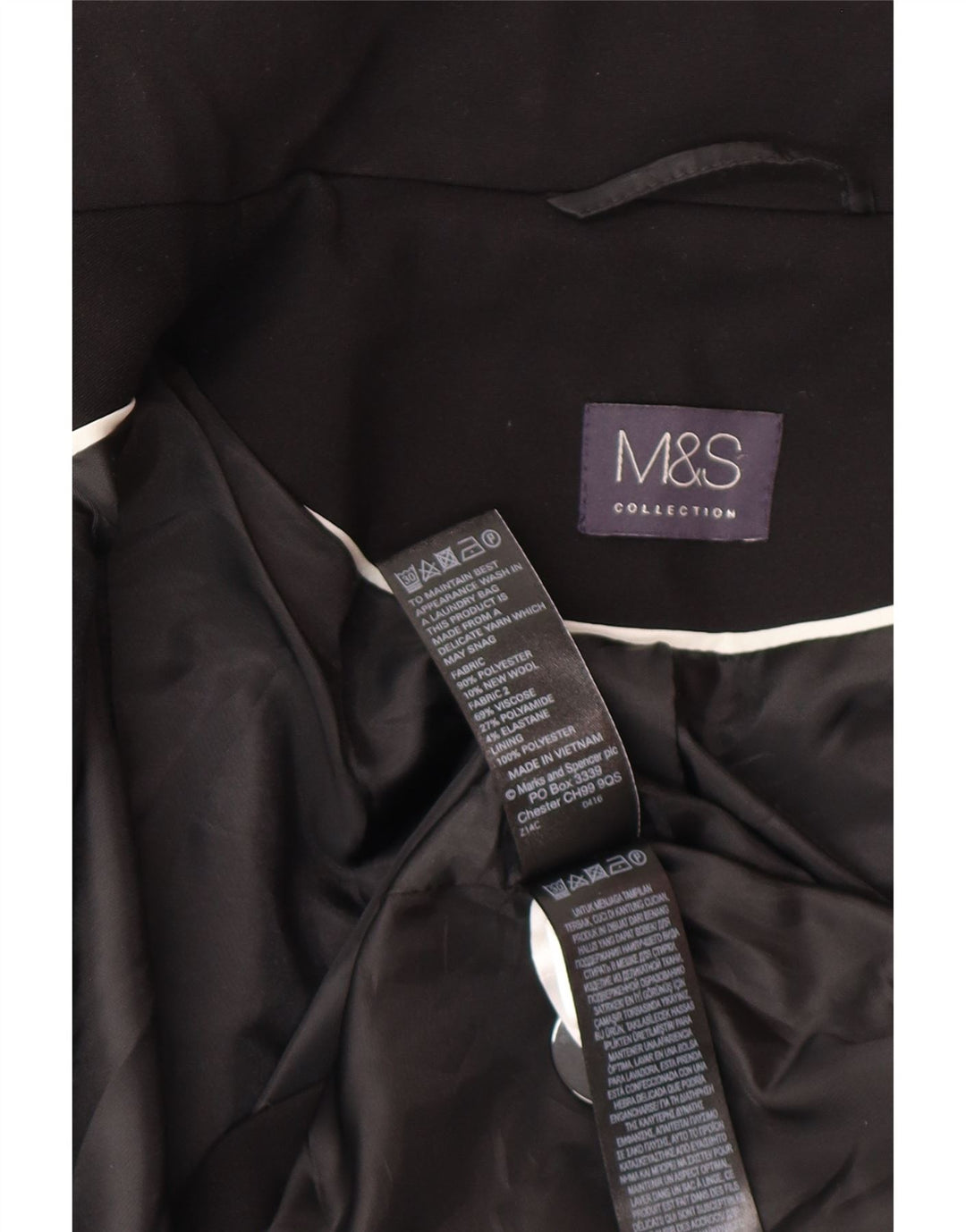 Marks & Spencer Damen Bomberjacke UK 14 Large Grau geflecktes Polyester