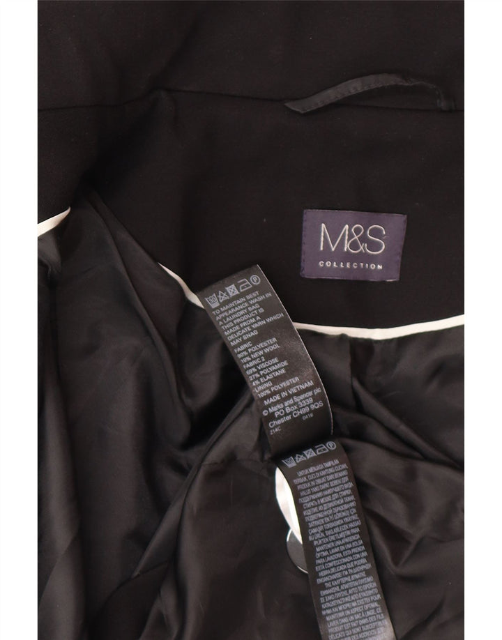 Marks & Spencer Damen Bomberjacke UK 14 Large Grau geflecktes Polyester