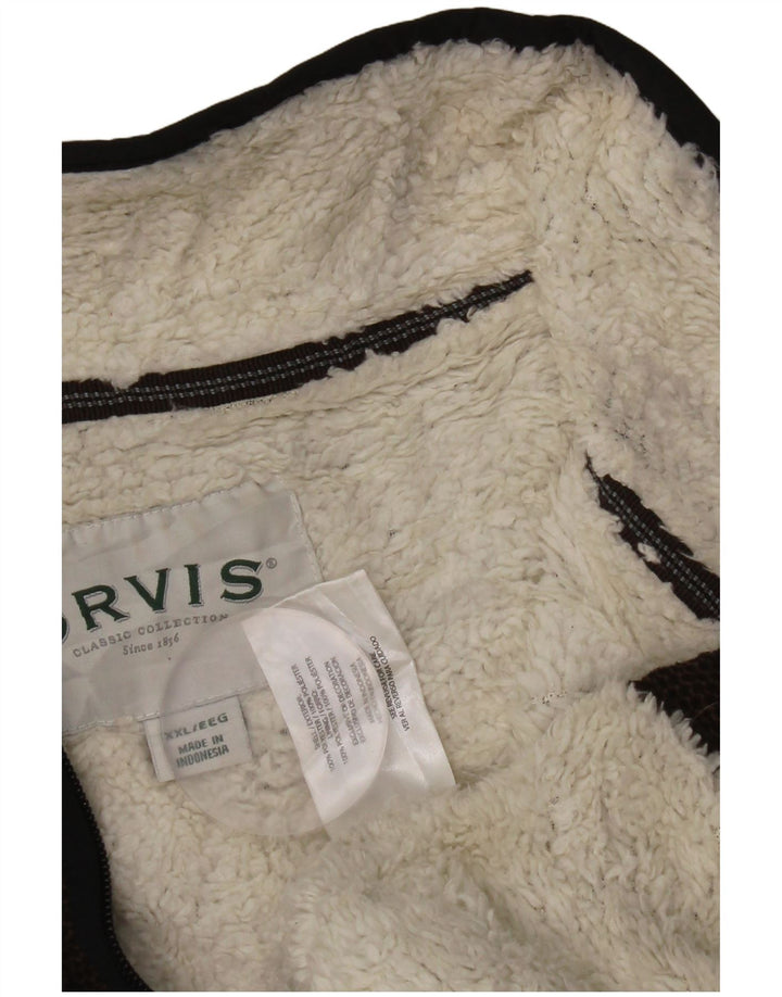 Orvis Herren-Sweatshirt mit 1/4-Reißverschluss und Reißverschluss am Hals, 2XL, braun, Polyester
