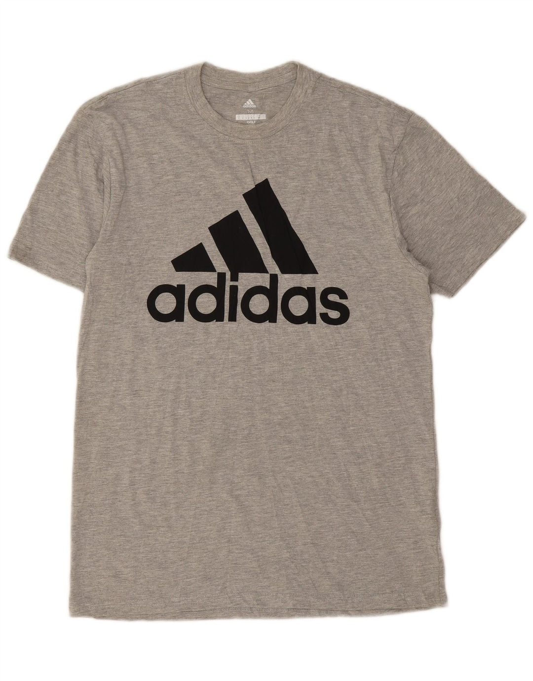 Adidas Herren Grafik-T-Shirt-Oberteil Mittelgrau meliertes Polyester