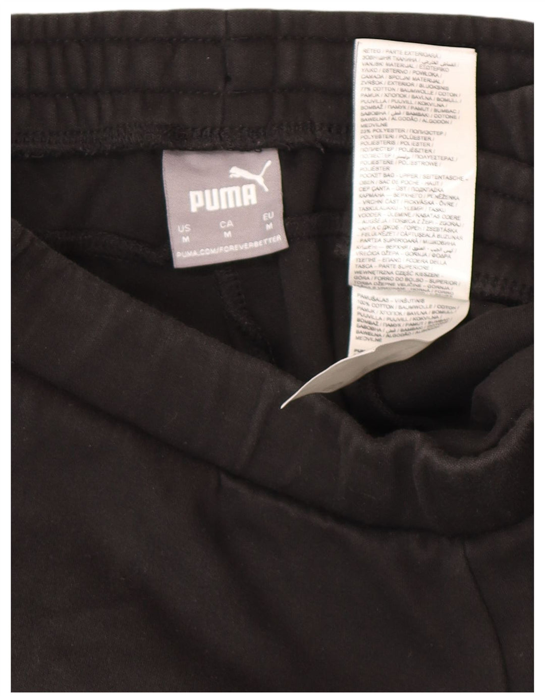 PUMA Herren-Trainingshose, mittelschwarz, Baumwolle