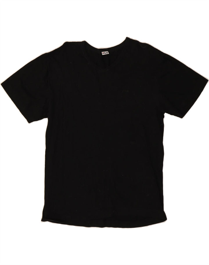 FILA Mens T-Shirt Top Small Black Vintage Fila and Second-Hand Fila from Messina Hembry 