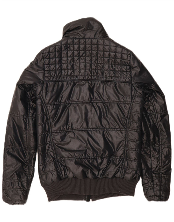 Adidas Damen Wattierte Jacke UK 12 Medium Schwarz Polyester