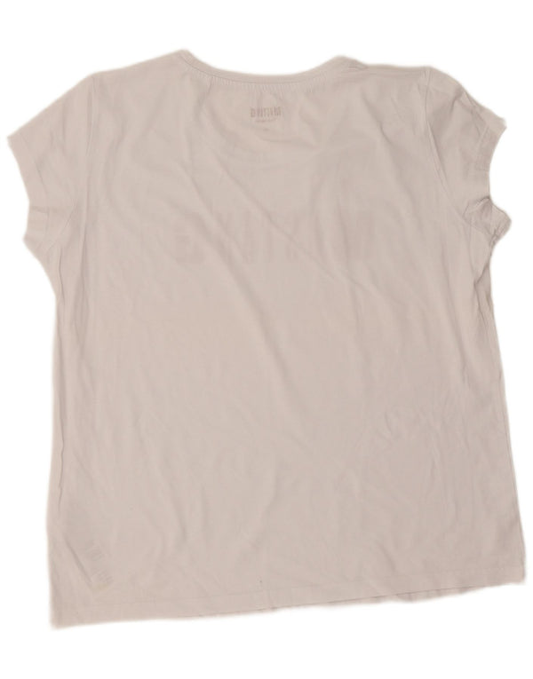 Mustang Damen-T-Shirt mit Grafik, UK 18, XL, weiße Baumwolle