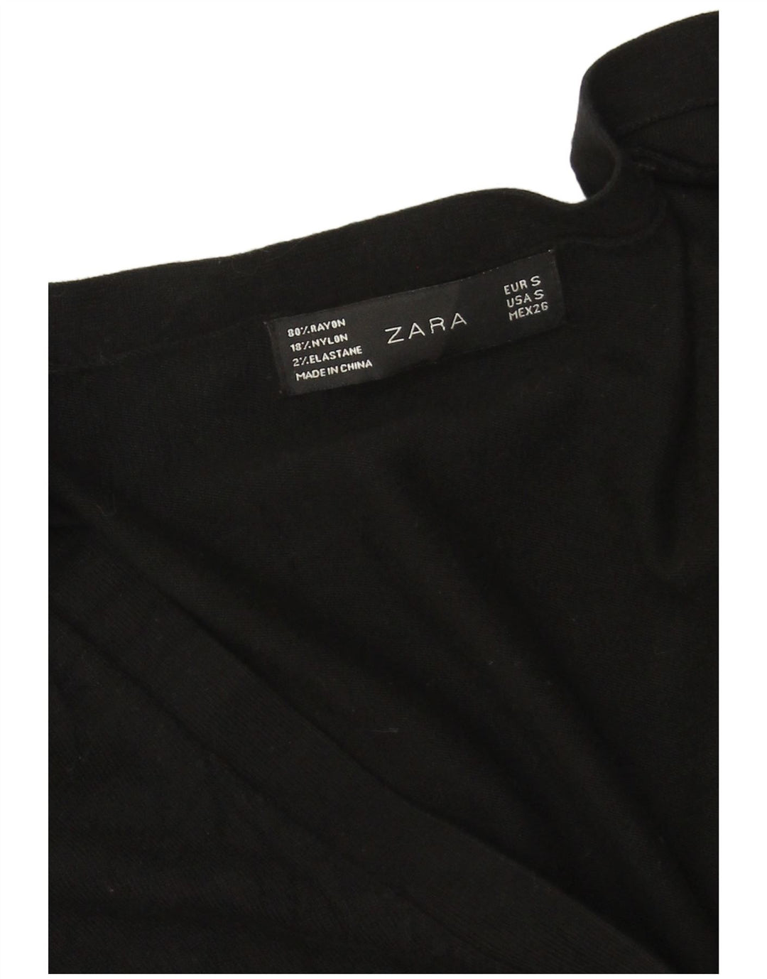 Zara Damen-Cardigan-Pullover UK 10 Small Schwarz Rayon