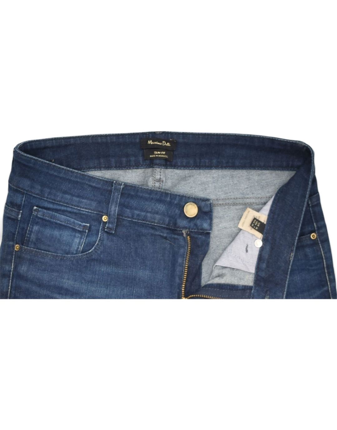 MASSIMO DUTTI Womens Slim Jeans US 4 Small W30 L32 Blue Cotton | Vintage | Thrift | Second-Hand | Used Clothing | Messina Hembry 